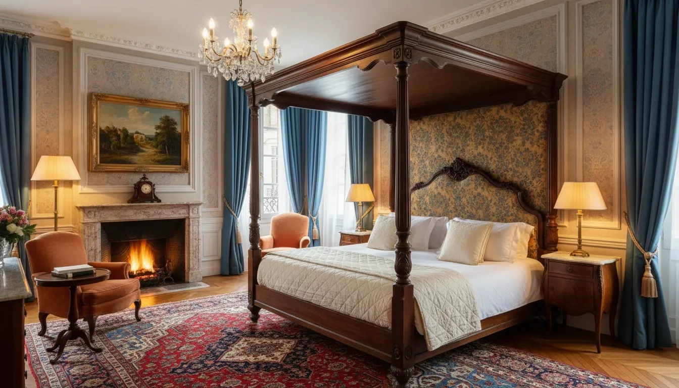 Boutique hotel room in Europe